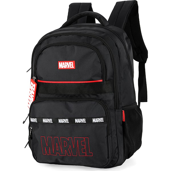 Mochila escolar em poliéster Marvel, Preto, MS50031AG0, Luxcel - PT 1 UN