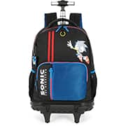 Mochila escolar com rodas, Sonic, Preto com Azul, MC49872SO0, Luxcel - PT 1 UN Mochila escolar com rodas, Sonic, Preto com Azul, MC49872SO0, Luxcel - PT 1 UN