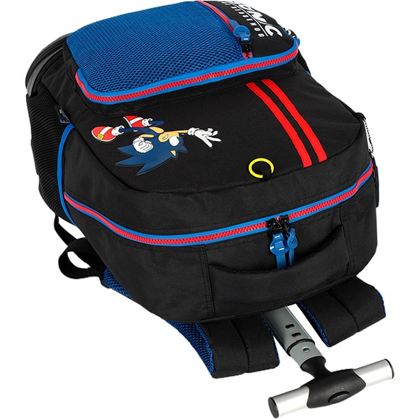 Mochila escolar com rodas, Sonic, Preto com Azul, MC49872SO0, Luxcel - PT 1 UN Mochila escolar com rodas, Sonic, Preto com Azul, MC49872SO0, Luxcel - PT 1 UN