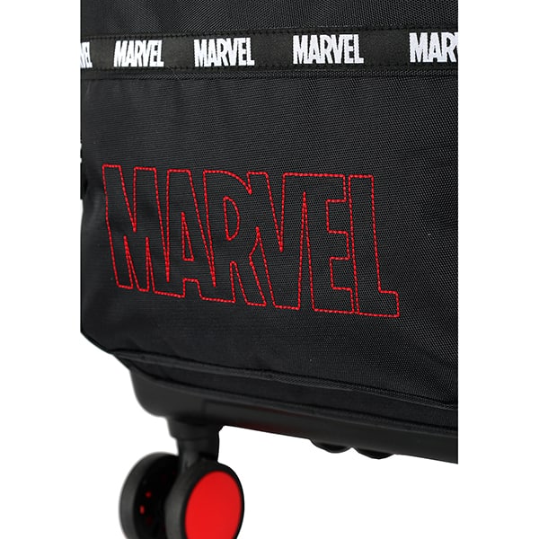 Mochila escolar em poliéster com rodas Marvel, Vermelho com preto, MC50032AG0, Luxcel - PT 1 UN