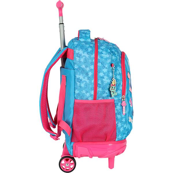 Mochila escolar com rodas, Stitch, Azul com rosa, MC50102SC0310U, Luxcel - PT 1 UN Mochila escolar com rodas, Stitch, Azul com rosa, MC50102SC0310U, Luxcel - PT 1 UN