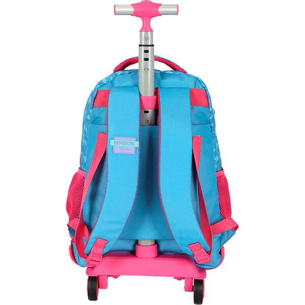 Mochila escolar com rodas, Stitch, Azul com rosa, MC50102SC0310U, Luxcel - PT 1 UN Mochila escolar com rodas, Stitch, Azul com rosa, MC50102SC0310U, Luxcel - PT 1 UN