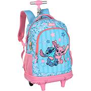 Mochila escolar com rodas, Stitch, Azul com rosa, MC50102SC0300U, Luxcel - PT 1 UN Mochila escolar com rodas, Stitch, Azul com rosa, MC50102SC0300U, Luxcel - PT 1 UN