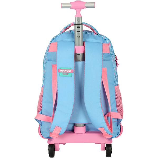 Mochila escolar com rodas, Stitch, Azul com rosa, MC50102SC0300U, Luxcel - PT 1 UN Mochila escolar com rodas, Stitch, Azul com rosa, MC50102SC0300U, Luxcel - PT 1 UN