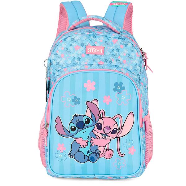Mochila escolar em poliéster, Stitch. Azul com rosa, MS50101SC0300U, Luxcel - PT 1 UN Mochila escolar em poliéster, Stitch. Azul com rosa, MS50101SC0300U, Luxcel - PT 1 UN