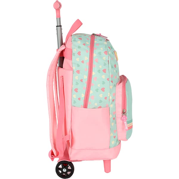 Mochila escolar com rodas, Stitch, Verde e Rosa, MC50092SC0100U, Luxcel - PT 1 UN Mochila escolar com rodas, Stitch, Verde e Rosa, MC50092SC0100U, Luxcel - PT 1 UN