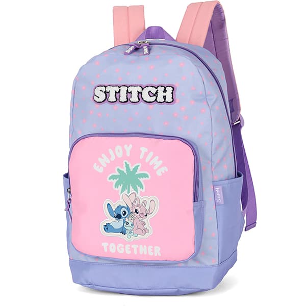 Mochila escolar em poliéster, Stitch Enjoy, Lilás, MS50091SC2800U, Luxcel - PT 1 UN Mochila escolar em poliéster, Stitch Enjoy, Lilás, MS50091SC2800U, Luxcel - PT 1 UN