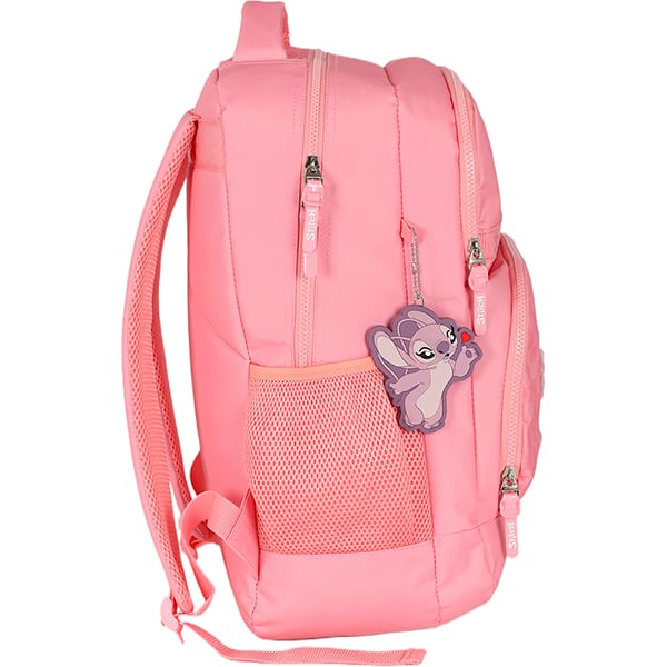 Mochila escolar em poliéster Stitch, Rosa, MS50051SC0300U, Luxcel - PT 1 UN