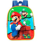Mochila escolar em poliéster, Mario Bros, IS42677MO0, Luxcel - PT 1 UN Mochila escolar em poliéster, Mario Bros, IS42677MO0, Luxcel - PT 1 UN