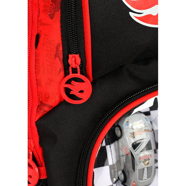 Mochila escolar em poliéster, Hot Wheels, MS49981HW0, Luxcel - PT 1 UN