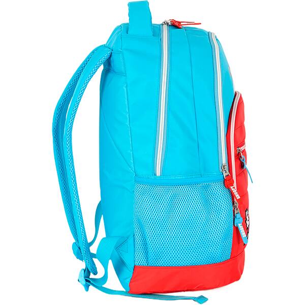 Mochila escolar em poliéster, Snoopy, Azul e Vermelho, MS49724SN0, Luxcel - PT 1 UN