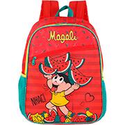 Mochila escolar em poliéster Turma da Mônica, Magali, Vermelho, Luxcel - PT 1 UN