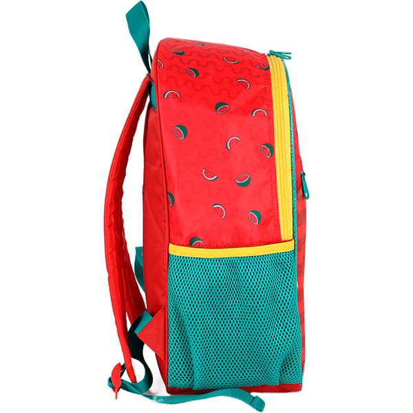 Mochila escolar em poliéster Turma da Mônica, Magali, Vermelho, Luxcel - PT 1 UN