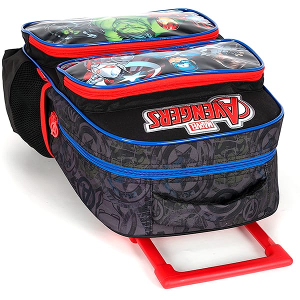 Mochila escolar com rodas Avengers, Preto, IC42352AG0, Luxcel - PT 1 UN Mochila escolar com rodas Avengers, Preto, IC42352AG0, Luxcel - PT 1 UN