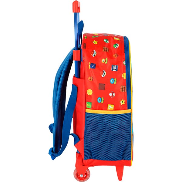 Mochila escolar com rodas, Mario Bros, Vermelho, IC42532MO0, Luxcel - PT 1 UN Mochila escolar com rodas, Mario Bros, Vermelho, IC42532MO0, Luxcel - PT 1 UN