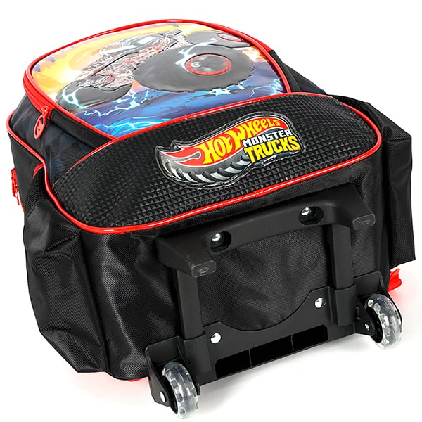 Mochila escolar com rodas, Hot Wheels, Preta, IC42612HW0, Luxcel PT 1 UN Mochila escolar com rodas, Hot Wheels, Preta, IC42612HW0, Luxcel PT 1 UN