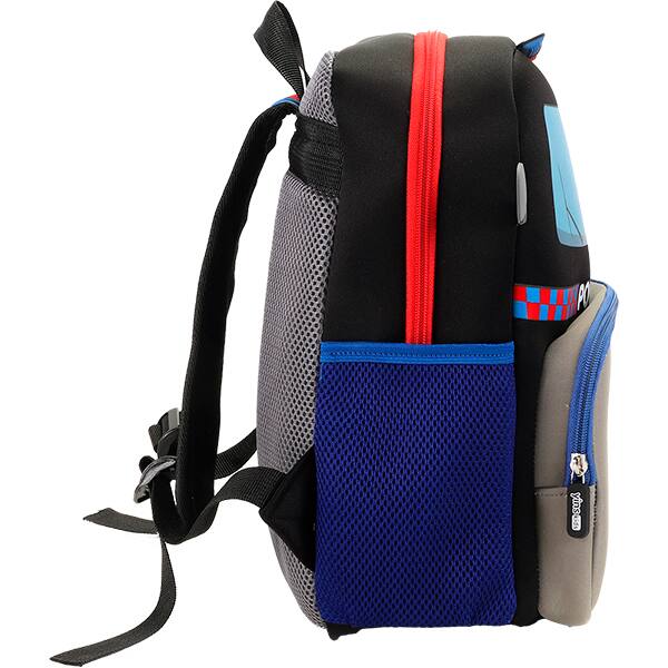 Mochila infantil, Carro de Polícia, Azul com Vermelho, Yin's - PT 1 UN