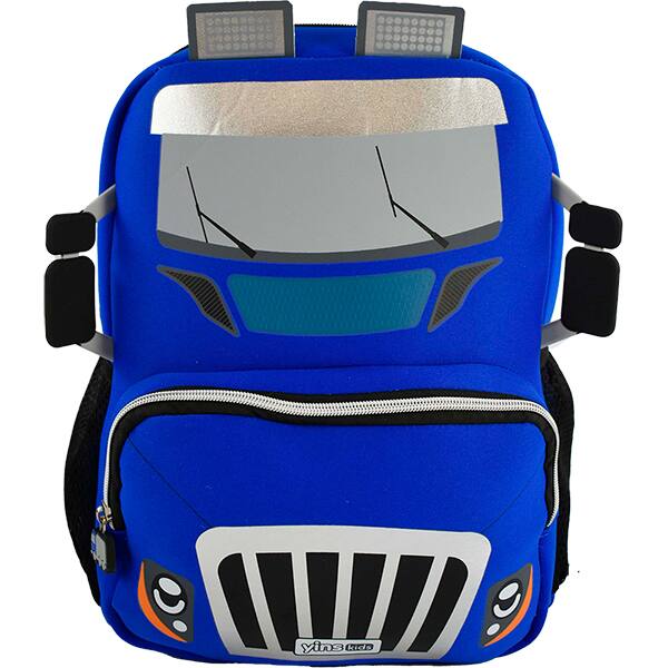 Mochila infantil, Caminhão, Azul, Yin's - PT 1 UN