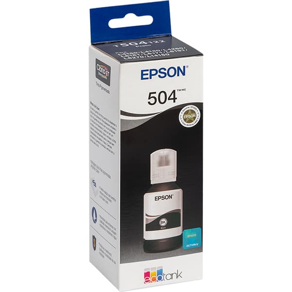 Garrafa para Ecotank preto T504 - T50412BR - Epson CX 1 UN