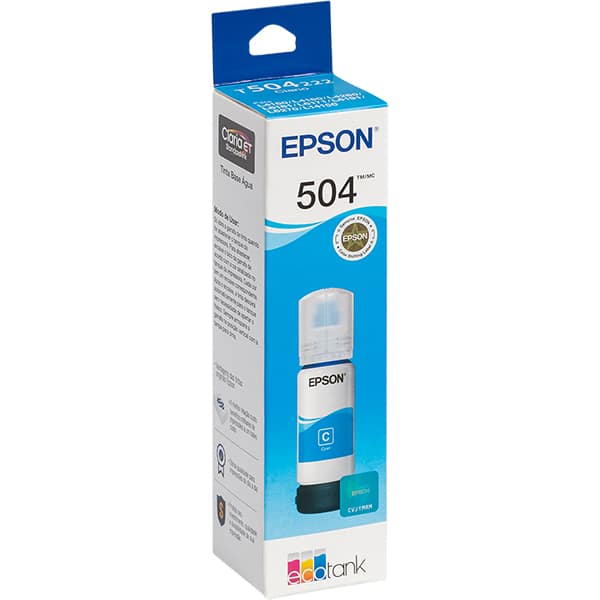 Garrafa para Ecotank Ciano, 504, T504222-BR, Epson - CX 1 UN