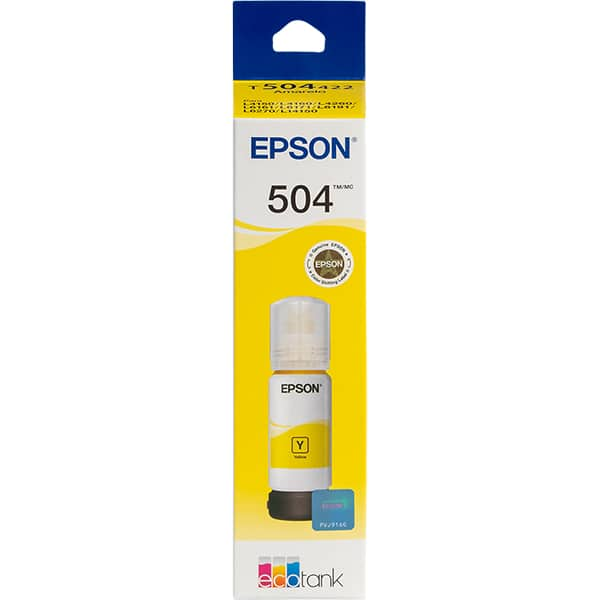 Garrafa para Ecotank Amarelo, 504, T504422-BR, Epson - CX 1 UN