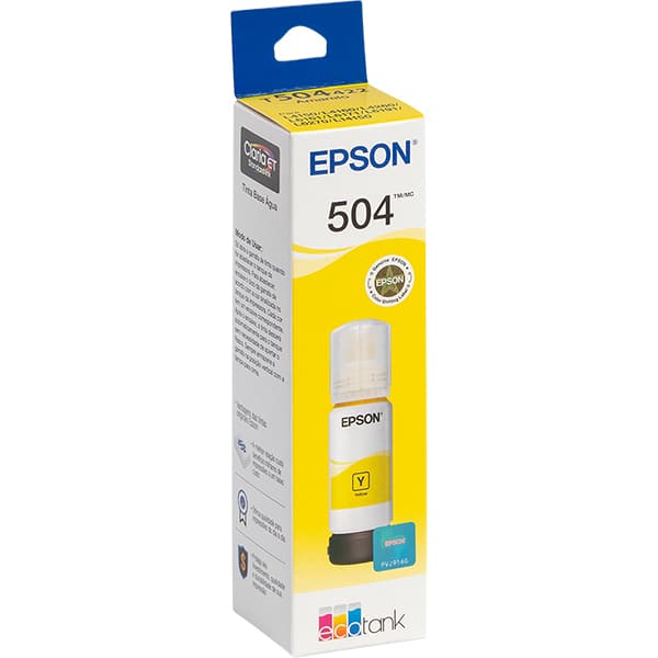 Garrafa para Ecotank Amarelo, 504, T504422-BR, Epson - CX 1 UN