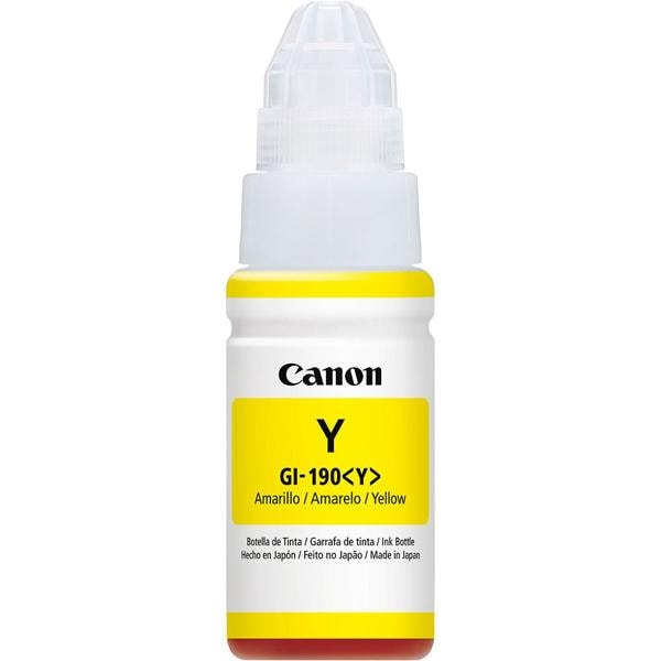 Refil Canon GI-190 Amarelo Original Para Canon G1100, G1110, G2100, G2110, G3100, G3102, G3110, G3111, G4100, G4110, G4111 - CX 1 UN