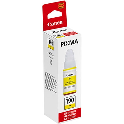 Refil Canon GI-190 Amarelo Original Para Canon G1100, G1110, G2100, G2110, G3100, G3102, G3110, G3111, G4100, G4110, G4111 - CX 1 UN