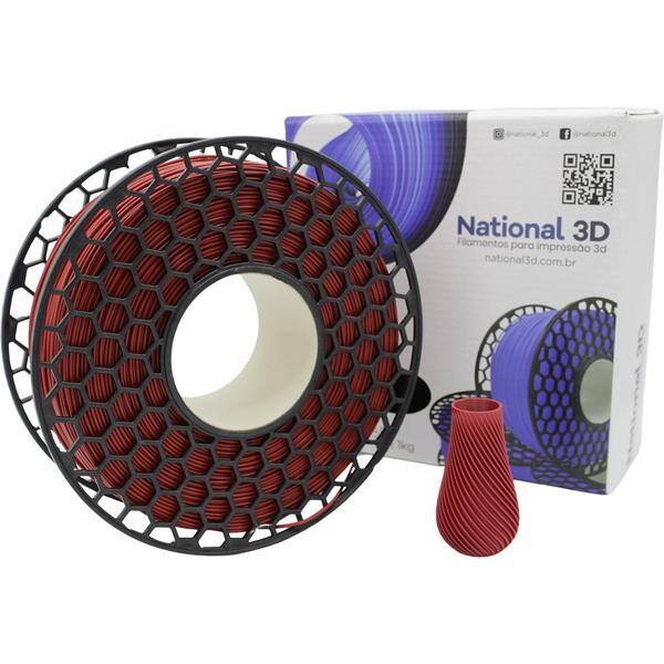 Filamento ABS para impressora 3D, Vermelho Extintor, National 3D - CX 1 UN