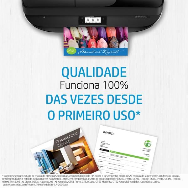 Cabeça de impressão HP preta (X4E75AL) para Smart Tank 517, 617, 514, 532 - 1 UN