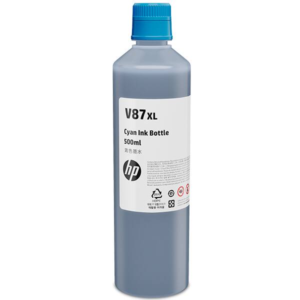 Garrafa de tinta V87XL ciano 500ml 7FN95A HP CX 1 UN