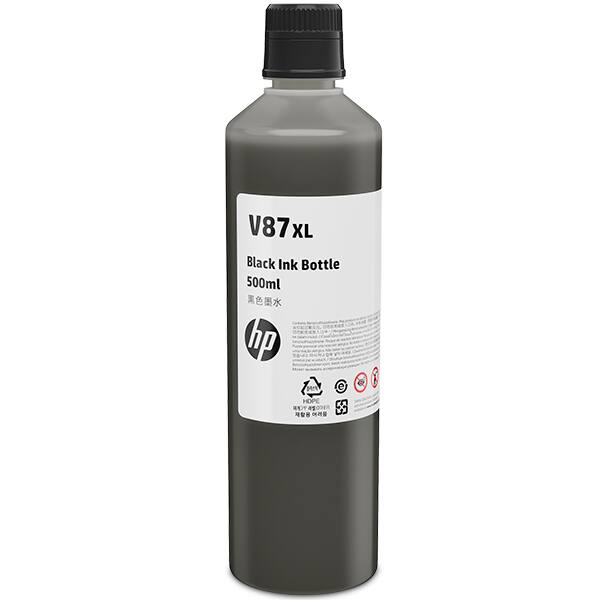 Garrafa de tinta V87XL, Preto, 500ml, 7FN98A, HP - CX 1 UN Garrafa de tinta V87XL, Preto, 500ml, 7FN98A, HP - CX 1 UN