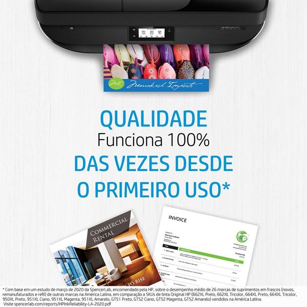 Cartucho de tinta HP 122 Colorido Original (CH562HB) HP Deskjet 1000 - J110a, 2000 - J210a, 2050 - J510a, 3050 - J610a, HP - CX 1 UN