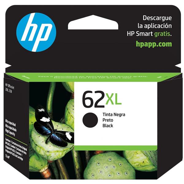 Cartucho HP 62XL Preto Original (C2P05AL) Para HP Officejet 200, 258, HP - CX 1 UN