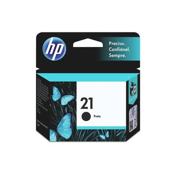 Cartucho HP 21 preto Original (C9351AB) Para HP Officejet J3680, J5508, Deskjet F2224 CX 1 UN