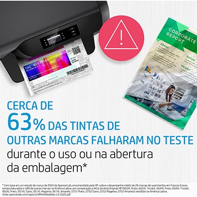 Cartucho de Tinta HP 60XL Preto Original (CC641WB) Para HP Deskjet F4224, F4480, F4580, D1660, Photosmart D110a, C4780, ENVY D410a, Officejet 4000, 4575, 4500, 4680, HP - CX 1 UN