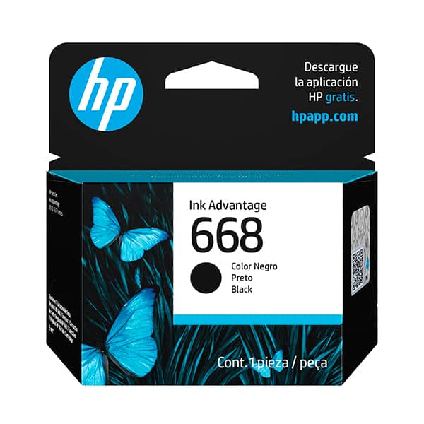 Cartucho HP 668 preto 7FP37VL HP CX 1 UN