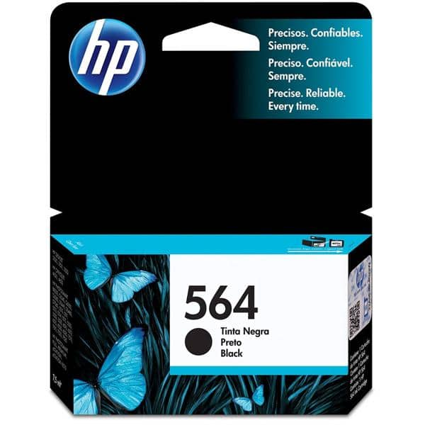 Cartucho HP 564 preto Original (CB316WL) Para HP Photosmart C309g, B210a, C5324, Deskjet 3526, Officejet 4622, 4620 CX 1 UN