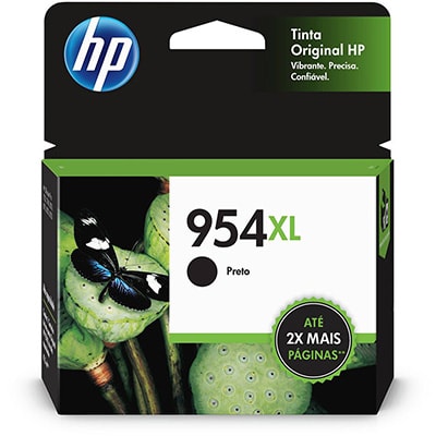 Cartucho de Tinta HP 954XL Preto Original (L0S71AB) para HP Deskjet 7720, 7740, 8210, 8710, 8720 - CX 1 UN