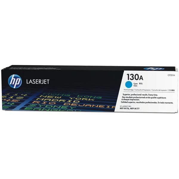 Toner HP 130A Cian Laserjet Original (CF351AB) Para HP Laserjet M176n, M177fw CX 1 UN