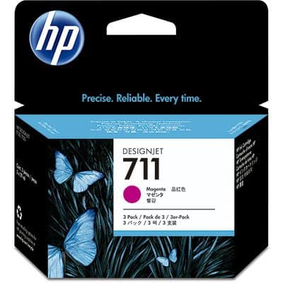 Cartucho HP 711 magenta (pack c/ 3und) CZ135AB HP CX 1 UN