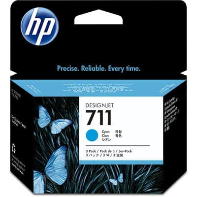 Cartucho HP 711 ciano (pack c/ 3und) CZ134AB HP CX 1 UN