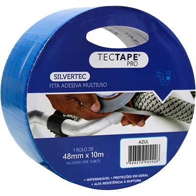 Fita adesiva multiuso 48mmx10m azul 747 Tectape PT 1 UN