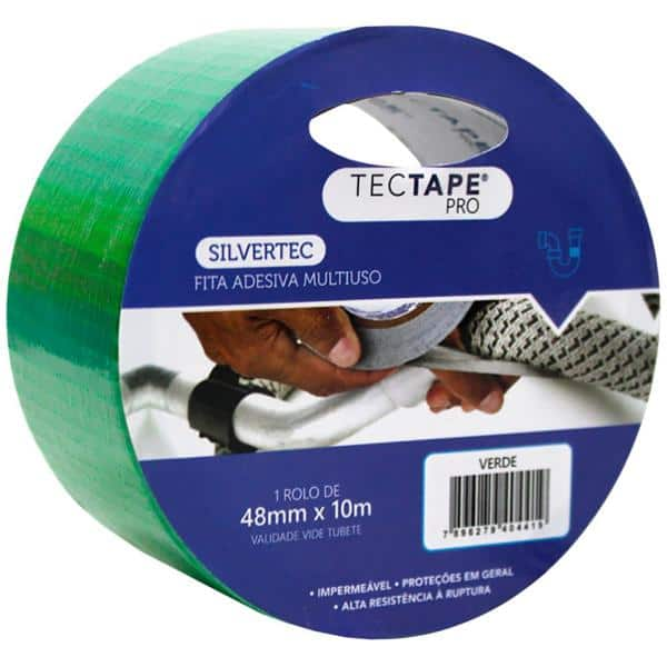 Fita adesiva multiuso 48mmx10m verde 747 Tectape PT 1 UN