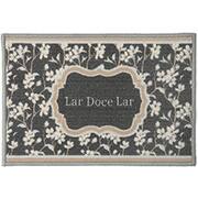 Tapete capacho Floral Branco, 40 x 60cm, Preto, Kapazi - PT 1 UN Tapete capacho Floral Branco, 40 x 60cm, Preto, Kapazi - PT 1 UN