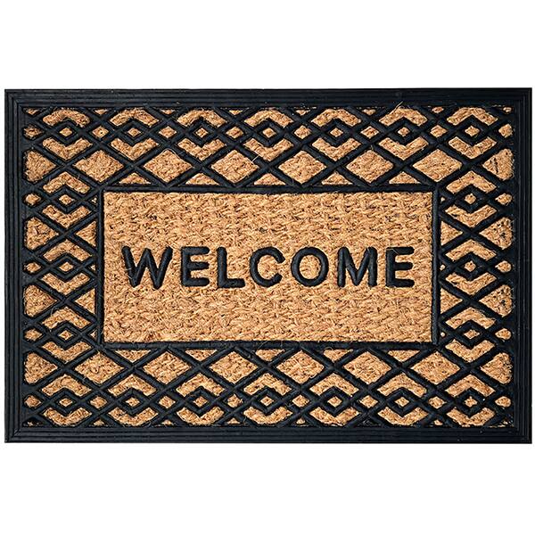 Tapete capacho 60x40cm welcome zig-zag 0300723284 Uzoo PT 1 UN