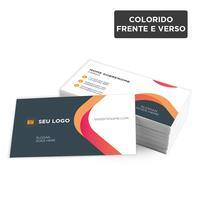 Cartões de Visita 9x5cm / 4x4 / couché fosco 300g/m² / laminação fosca f/v PT 100 UN