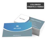 Cartões de Visita 8,5x5,5cm / 4x4 / couché fosco 300g/m² PT 100 UN