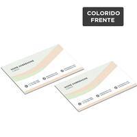 Cartões de Visita 8,5x5,5cm / 4x0 / couché fosco 300g/m² / laminação fosca f/v PT 100 UN