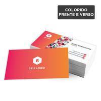 Cartão de Visita 8,5x5,5cm / 4x4 / offset 240g/m² / laminação brilho f/v ref. 06 KCP - PT 100 UN